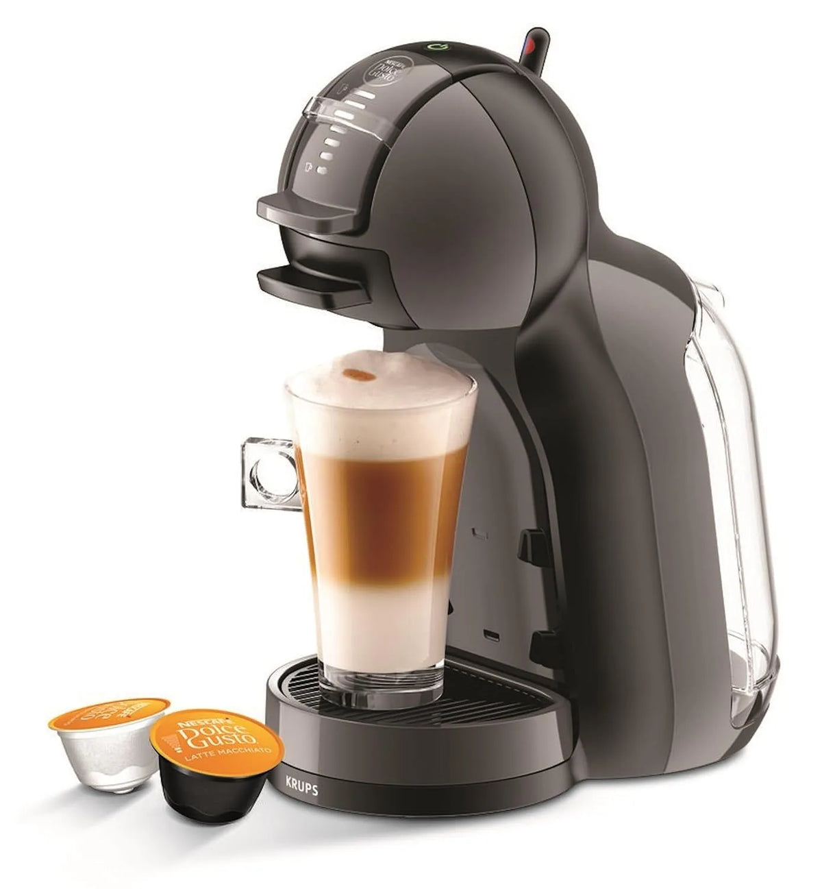 Krups Modell KP1238CAS, Druck 15 bar, Fassungsvermögen 0,8 l, Leistung 1500 W, inklusive. 3 x verschiedene Kaffee-Packs, Nescafé Dolce Gusto Mini Me