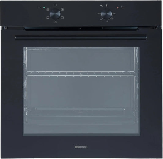 Backofen GFO76BL GEDTECH Einbau, Fassungsvermögen 76L, Grill, Dampffunktionen, in Schwarz
