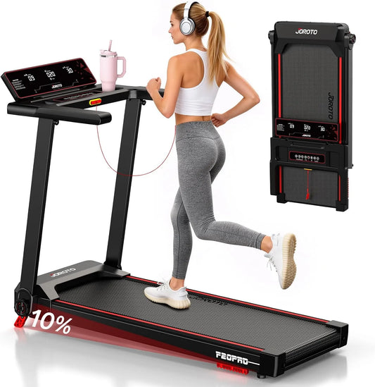 HP Modell, JOROTO Laufband für Zuhause mit Steigung 10% bis130, Laufband Klappbar bis 12 km/h, 2.75 Walking Pad für Zuhause & Büro, kg