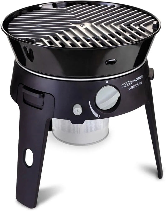 HP Grill 50mBar, Safari Chef 30 Combo, CADAC, tragbar Grills, GreenGrill-Keramikbeschichtung, inklusive. Tragetasche, Campingplatz, BBQ-Must-Haves