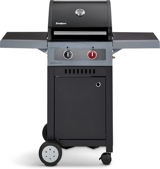 Gasgrill 88616 Enders, BOSTON BLACK 2 TURBO, 2-Brenner aus Edelstahl, TURBO ZONE & HEAT RANGE Brenner-Technologien von, kleier Grill, Grillwagen