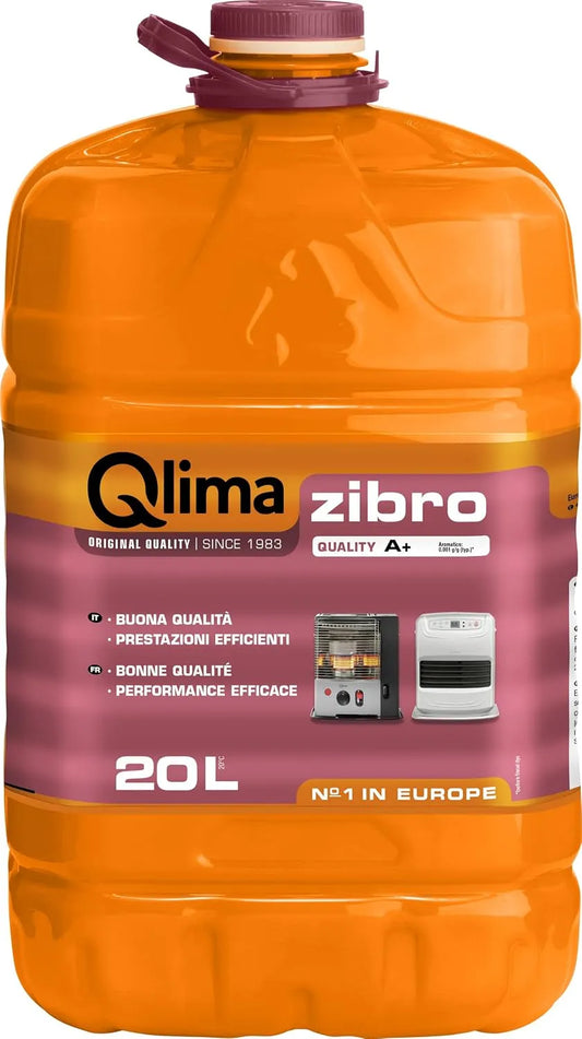 Öfen-Flüssigbrennstoff QLIMA Zibro, aus recycelbarem PET-Kanister, Orange, Fassungsvermögen 20 Liter, Qualität A+, Treueprogramm
