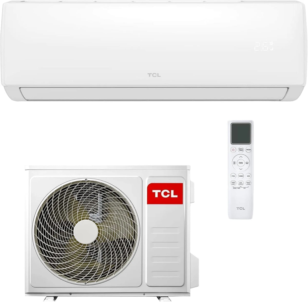 Klimaanlage, TCL BreezeIN P5 Split 12000 BTU 3,4kW, Energieklasse A++, Inverter AC mit WLAN, App-Steuerung, Gentle Breeze & Heizfunktion