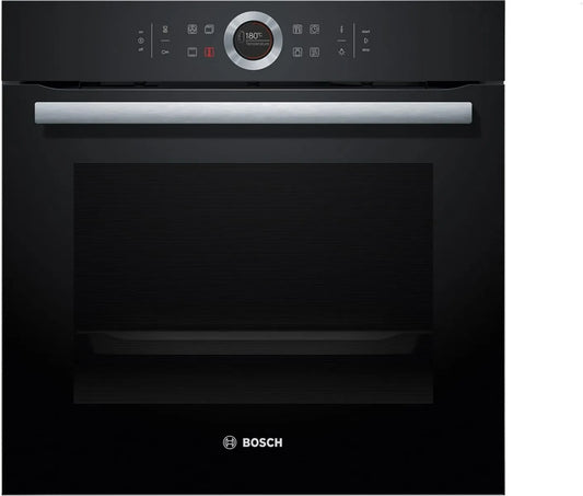 Bosch Backofen HBG635BB1, Maße 60 x 60 cm, 4D Heißluft Backen auf 4 Ebenen, EcoClean Direct Reinigungshilfe, Serie 8 Einbau, Made in Germany