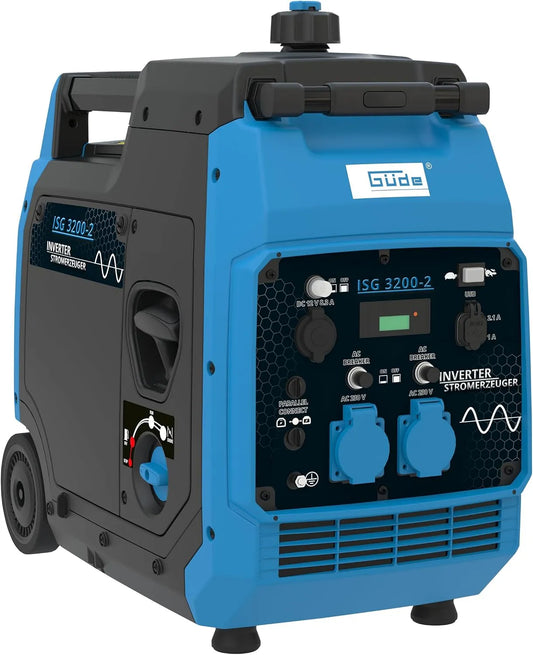 Güde Stromerzeuger ISG 3200 3200-2, max. 3500 W, Inverter -2, 4-Takt Motor, 4,5/6,1, kW, 2x 230 V, 1x 12 V, Tank 7,8 l, 2x USB, Laufzeit bis 7,5 h