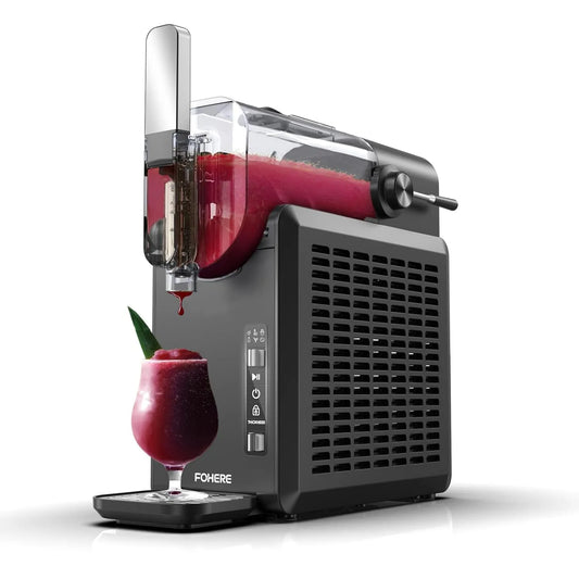 Slush-Maschine, Fassungsvermögen 2L für zu Hause, 24 Stunden, Cocktail, Frappé, Milchshake, Wein, Kommerziell Eiswürfelmaschine