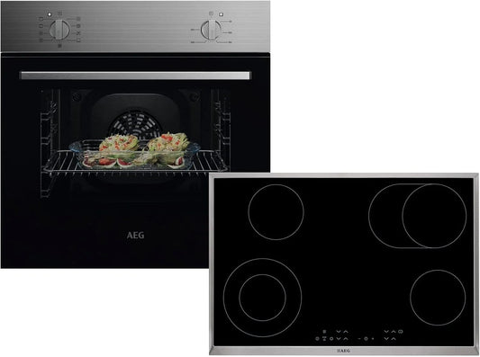 AEG Backofen AB03B NBU5A10CM HK834060XB, Set + Glaskeramikkochfeld