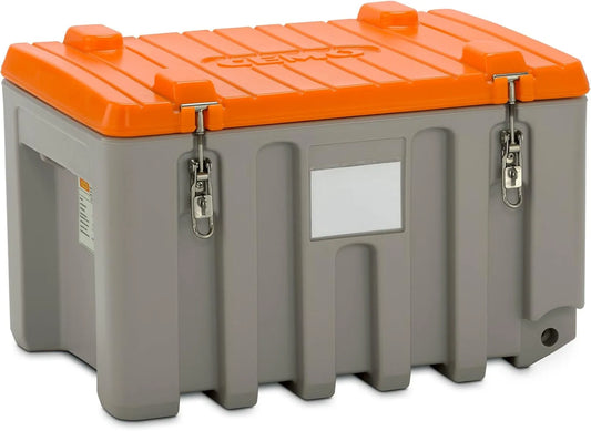 'CEM' Box, Fassungsvermögen 150 L CEMO 10330, orange, Farbe Grau