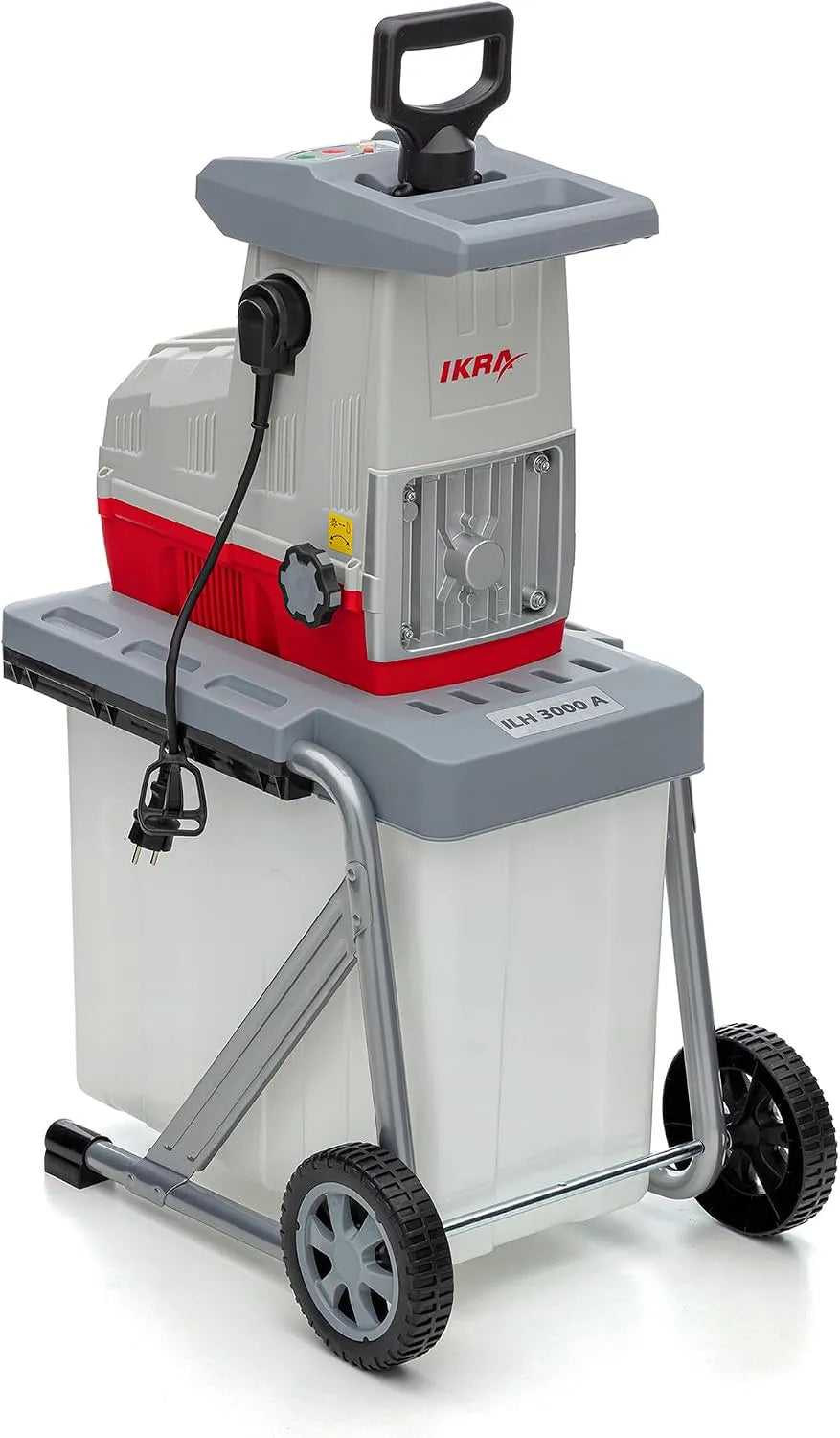 Gartenhäcksler Walzenhäcksler ILH 3000 A IKRA Elektro, starke 3.000W Aststärke bis 44mm, leise robust wartungsarm