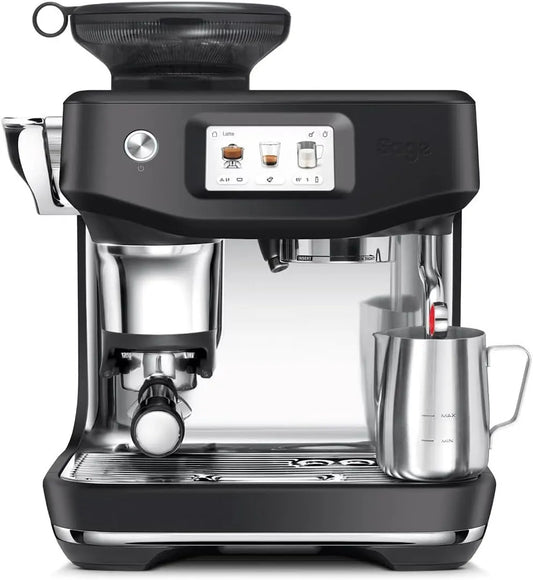 Sage Kaffeemaschine, The Barista Touch Impress, Intelligente Dosierung, Schwarzer Trüffel, 8 Voreinstellungen, assistiertes Tampern