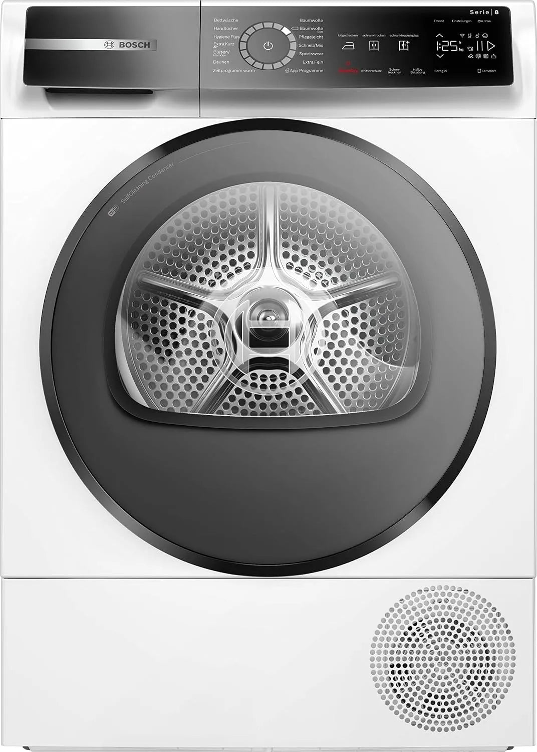 Bosch Wäschetrockner WQB235B40, Serie 8, Wärmepumpentrockner mit 8kg Fassungsvermögen, Breite 60cm, Wärmepumpentrockner Modell, AutoDry, SmartDry