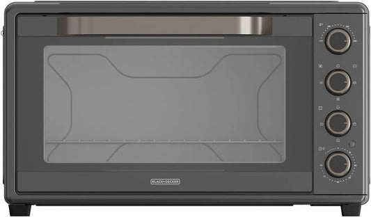 Black+Decker Backofen BXOV6000E 90-Min-Timer, Leistung 2000 W, Fassungsvermögen 60 L, 15 Modi, STAY ON-Funktion, Elektro, Umluft, Convection