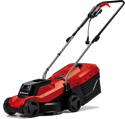 Einhell Rasenmäher GC-EM 1000, Elektro /32, 1.000 W, 32 cm Schnittbreite, Fassungsvermögen 30 L Grasfangkorb, 30-70 mm Schnitthöhe, bis 300 m²