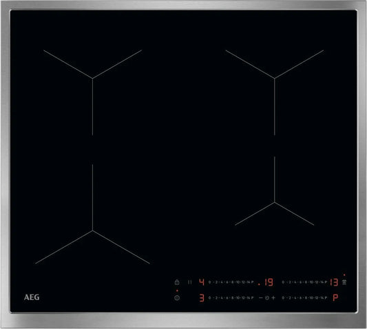 AEG Induktionskochfeld TO64IA0FXB, autark 60cm, 4 Flex-Zonen mit Powerfunktion, 14 Stufen, SuperFlat Rahmen, Timer, Touch-Bedienung