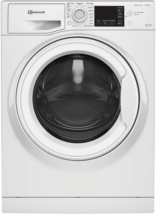 Bauknecht Waschtrockner 8614, Gewicht 6 kg Trocknen, WD Eco Shield D, Dynamic Inverter-Motor, Steam Refresh, Gewicht 8 kg Waschen, Flecken 40°, Weiß