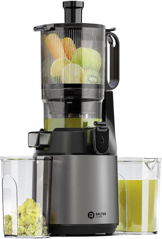 Entsafter Balter, 300 Watt, für Gemüse und Obst, Saftpresse, leise, Große 135MM Öffnung, Slow Juicer, Früchte, BPA Frei