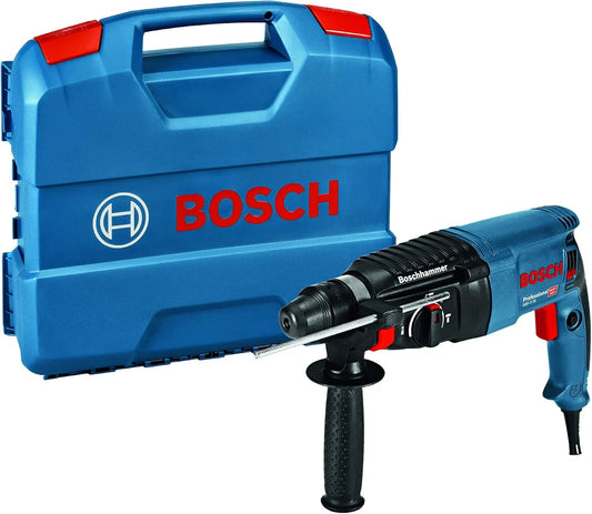 Bosch Professional Bohrhammer GBH 2-26, Leistung 830 Watt, SDS-Plus Werkzeugaufnahme, Zusatzhandgriff, Handwerkoffer, inklusive. Tiefenanschlag