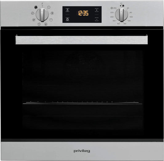 Backofen PBWR6 OH5F Privileg IN Einbau, Fassungsvermögen 71 L, Multifunktions-Umluftbackofen Mit 7 Funktionen, Energieffizienzklasse A, Edelstahl