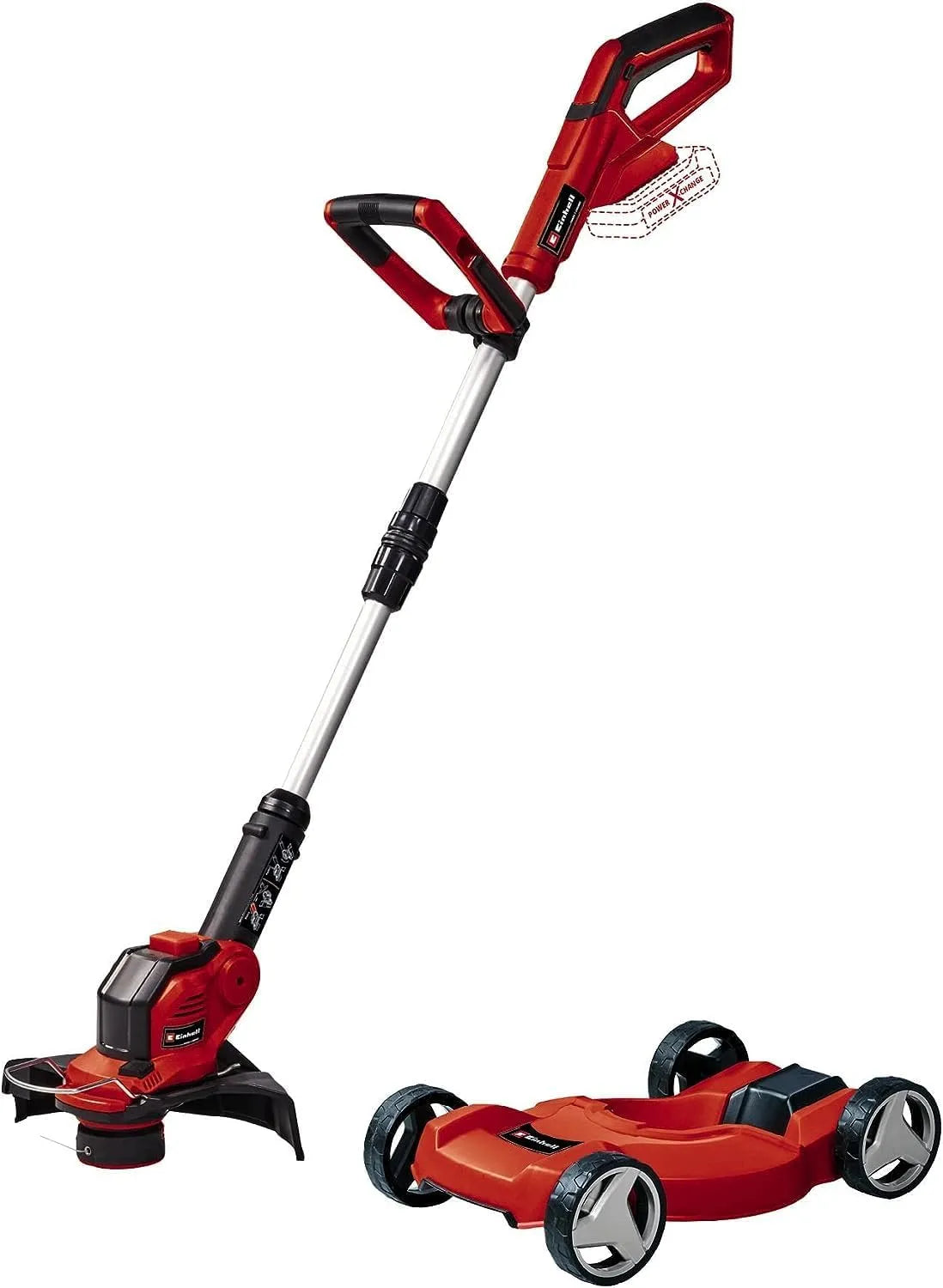 Einhell Rasentrimmer GE-CT 18, Akku /28 Li TC-Solo Power X-Change, Spannung 18 V, 28 cm Schnittbreite Faden, inklusive. Trimmer Cart
