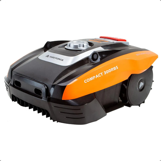 Modell Compact 300RBS YARD FORCE, Mähroboter bis 300 qm Rasenfläche, 30% Steigung, Spannung 20V, 2,0Ah Li-Ion Akku, bürstenloser Motor, iRadar