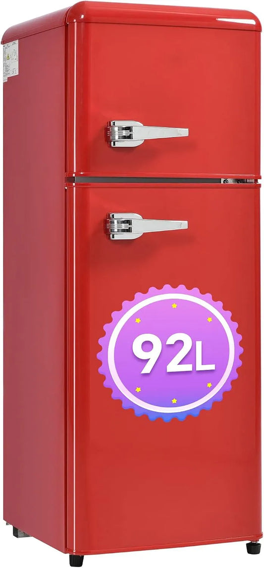 Kühlschrank Retro, mit 92 Liter Gesamtvolumen, 105.5 cm hoch, 41 cm breit,. Kühl-Gefrier-Kombination, zweitürig, Jahr