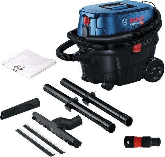 Bosch Nass-/Trockensauger 1.250-W-Motor, Saugdruck 200 mbar, Professional Gas 12-25 PL, Luftstrom von 65 l, Fugendüse, inklusive. HEPA-Filter