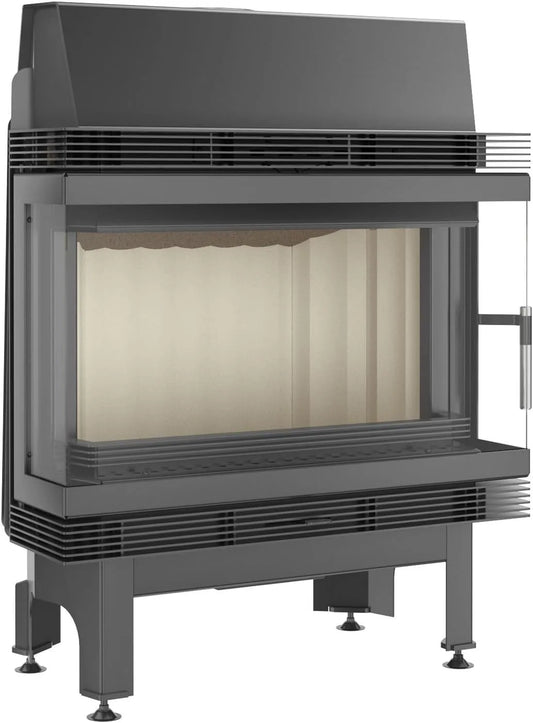Kamineinsatz, Leistung 11 kW Kratki Blanka 670/570 12 dreiseitig verglast