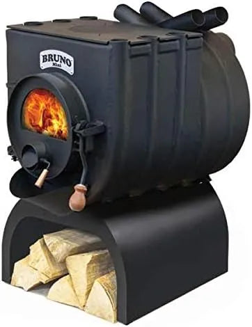 Mini III mit Herdplatte Werkstattofen Bruno, Zulassung für Deutschland und Schweiz, Untergestell Move, Leistung 12 kW Warmluftofen, BimSchV