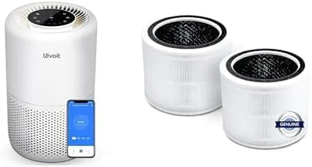 Luftreiniger 200S Levoit Core, + Levoit Standard-Ersatzfilter 3-in-1 HEPA, 2 Packung, hocheffiziente Aktivkohle