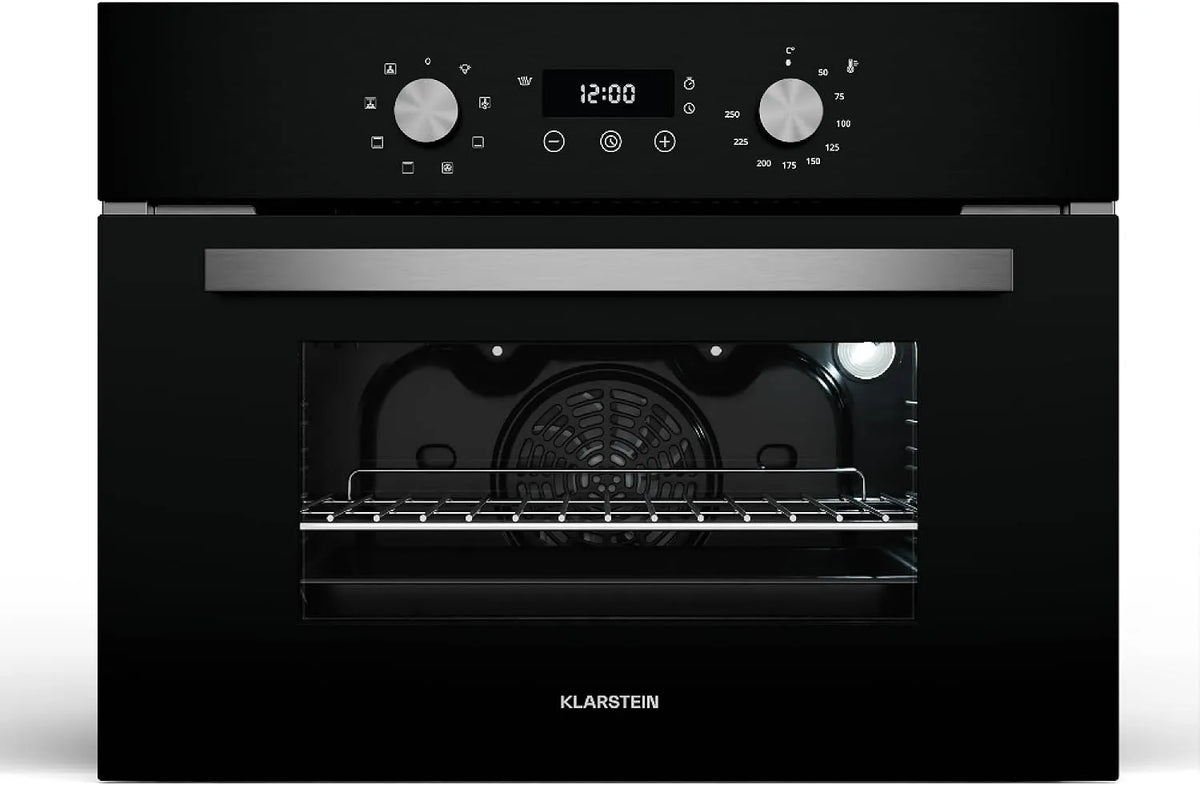 Klarstein Kochfeld, Einbau-Backofen Ohne, Fassungsvermögen 41 L, 8 Funktionen, SpaceSmart Einbaubackofen, Energieklasse A, Dampfreinigung