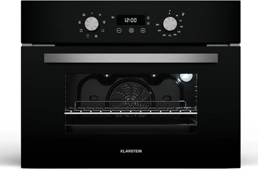 Klarstein Kochfeld, Einbau-Backofen Ohne, Fassungsvermögen 41 L, 8 Funktionen, SpaceSmart Einbaubackofen, Energieklasse A, Dampfreinigung