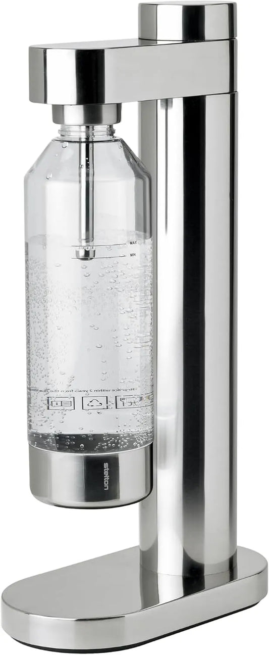 Modell Wassersprudler mit flasche CO2 Stelton Brus, Einstellbare Sprudelstärke, Carbonator für Wasser mit, Edelstahl, Skandinavischem Design