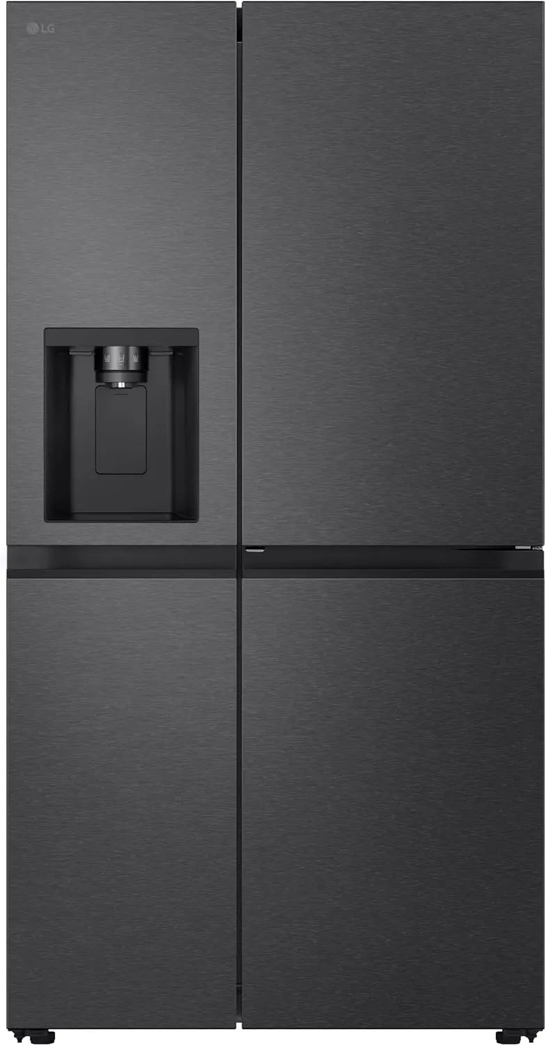 LG Kühlschrank GSJC41EPPE, Electronics Side by Side mit Door-in-Door Funktion, kein Festwasseranschluss nötig, Modern Flat Door, Essence Matte Black