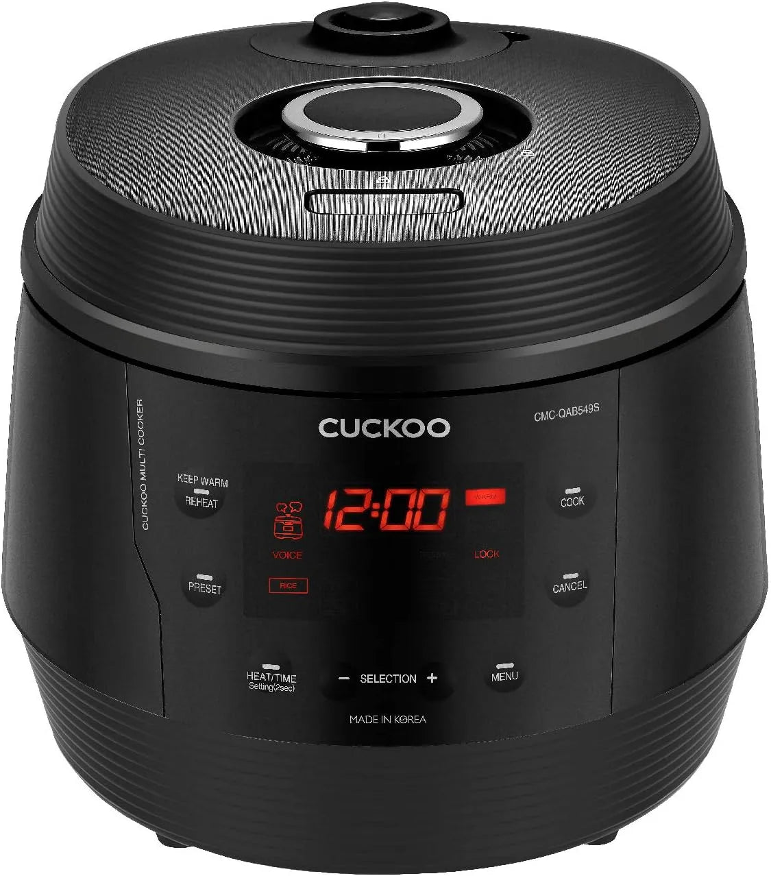 CMC-QAB549S CUCKOO, 8 in 1 Multikocher ICOOK Q5 mit 10 vorprogrammierten Modi in Schwarz