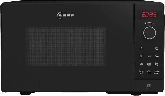 Neff Mikrowelle FLAWG20S2, Maße 44x26 cm, BxH, seitliche Drehtür, Easy Clean, in Schwarz, N 30, Bedienknebel & 1 Touch Buttons, LED Display