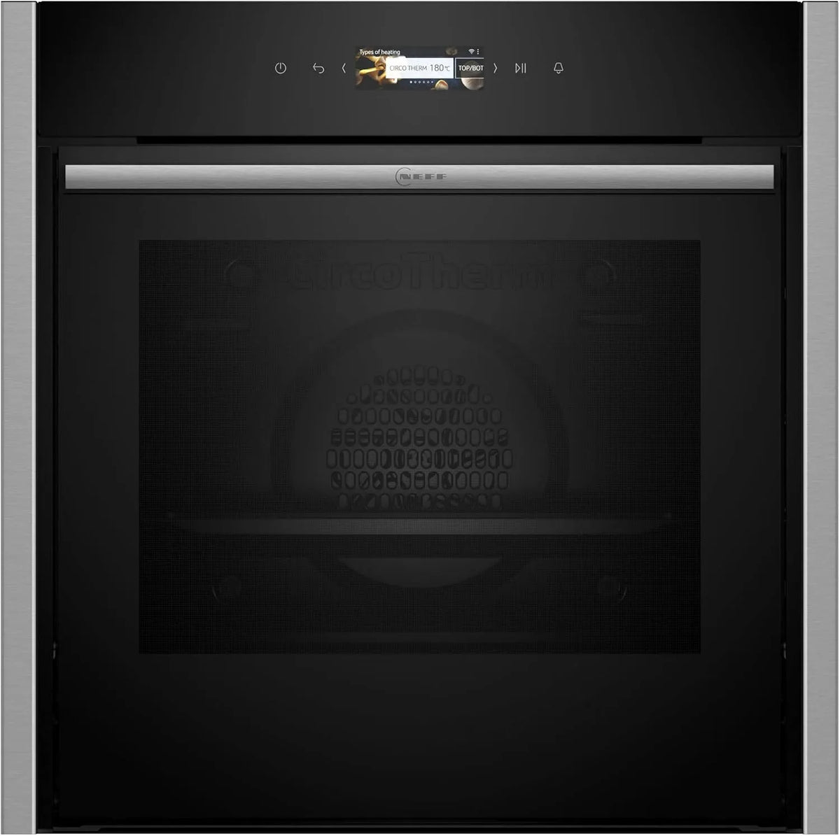 Neff Backofen B54CR31N0 N70, Einbau, Slide&Hide, Automatikprogramme, Edelstahl, Integrierbarer 60 x 60cm, Made in Germany, Full Touch TFT-Display