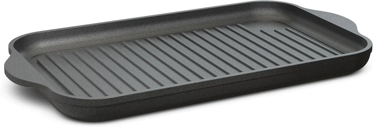 Induktionskochfeld, Hoffmann Aluguss Grillplatte Induktion 37x23 cm Innenmaß I Beschichtete Bratplatte I