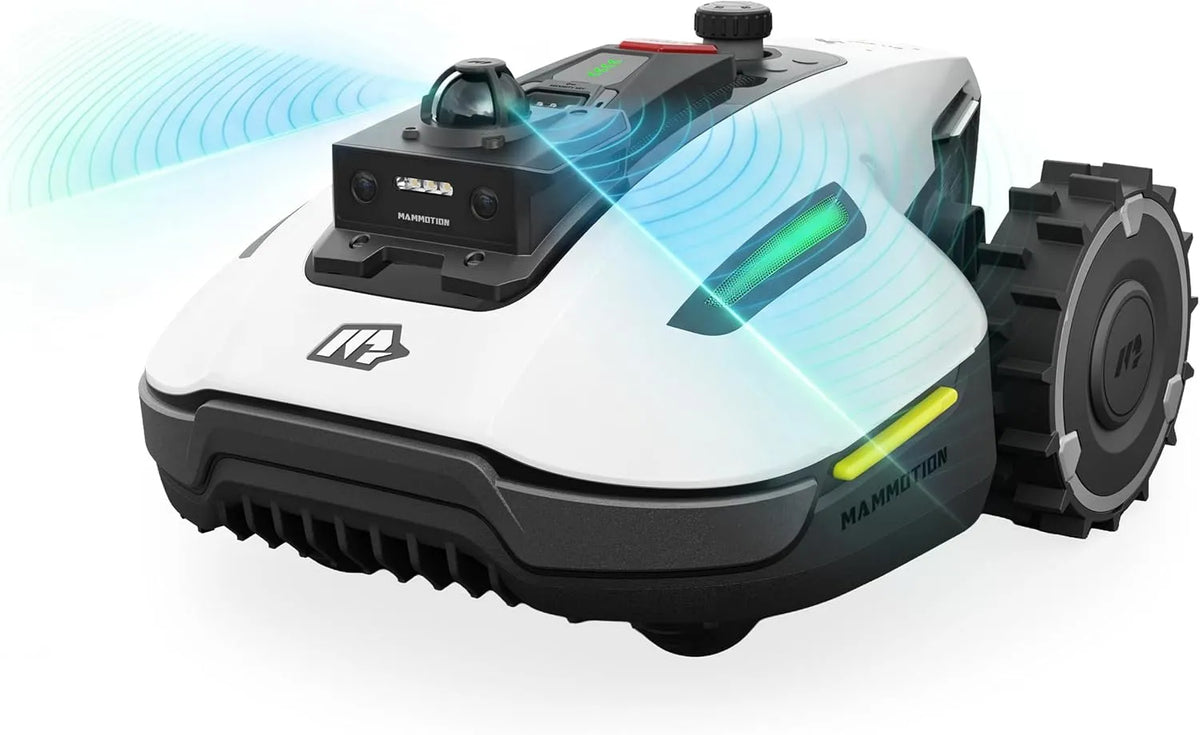 Mini 2 800 LiDAR Mähroboter ohne Begrenzungskabel für 800m² MAMMOTION YUKA, 360°3D LiDAR+ KI-Vision, 300+ Hinderniserkennung, Auto-Mapping, ohne RTK