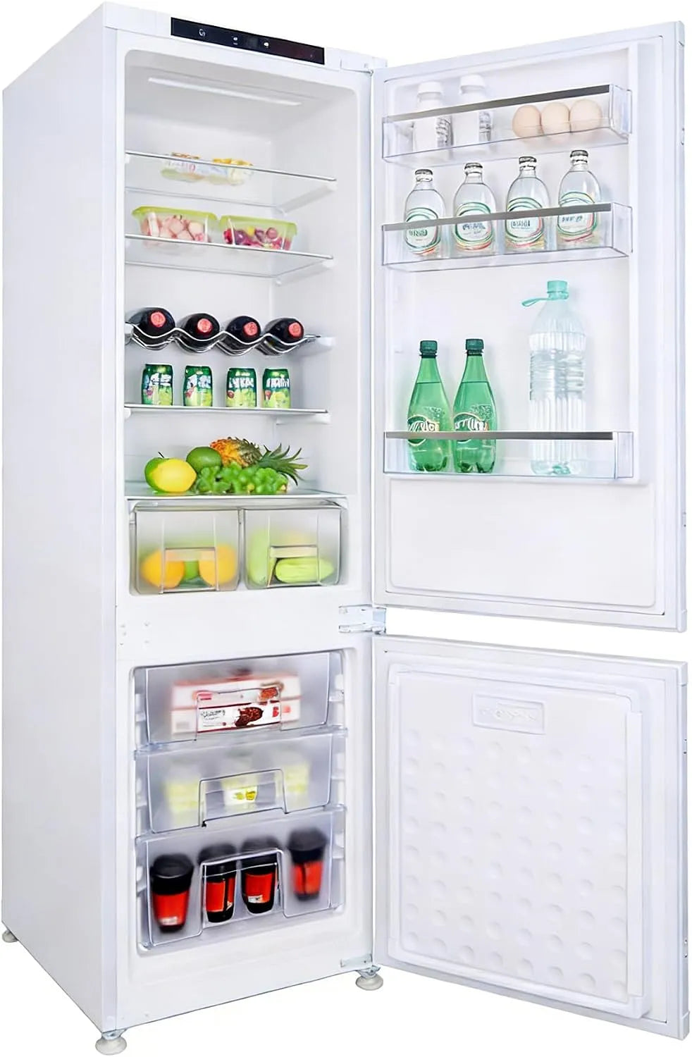 Kühlschrank, Fassungsvermögen 248L, Einbaukühlschrank mit gefrierfach 177 cm hoch, kühl gefrierkombination einbau 178, Fassungsvermögen 62L, Leise