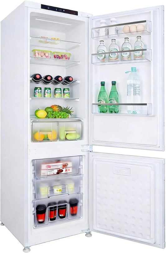 Kühlschrank, Fassungsvermögen 248L, Einbaukühlschrank mit gefrierfach 177 cm hoch, kühl gefrierkombination einbau 178, Fassungsvermögen 62L, Leise