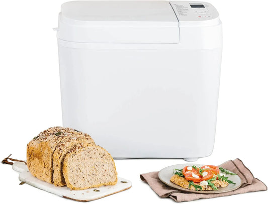 Panasonic Modell SD-B2510W, 21 automatische Programme, 13 Stunden Zeitvorwahl, horizontales Design, Weiß, 4 glutenfreie Programme, LCD-Display