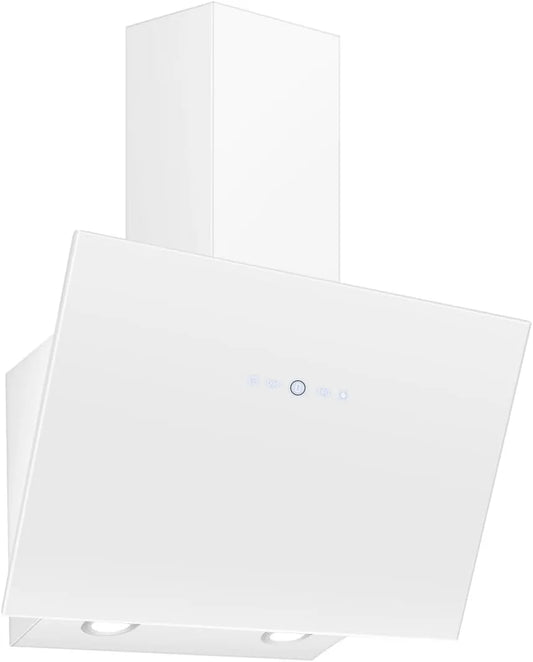 Dunstabzugshaube SNDOAS, Kopffreie Wandhaube mit 700 m³/h Starker Saugleistung, LED-Anzeige Touchscreen, Abluft, Weiß, Breite 60cm, Umluft