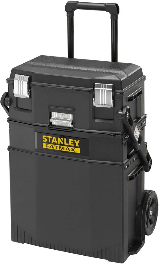 Rollende Werkstatt Cantilever 1-94-210, mit Schwerlasträder Stanley FatMax, Maße 54,9 x 73,3 x 41,3 cm, einfahrbarer Teleskopgriff