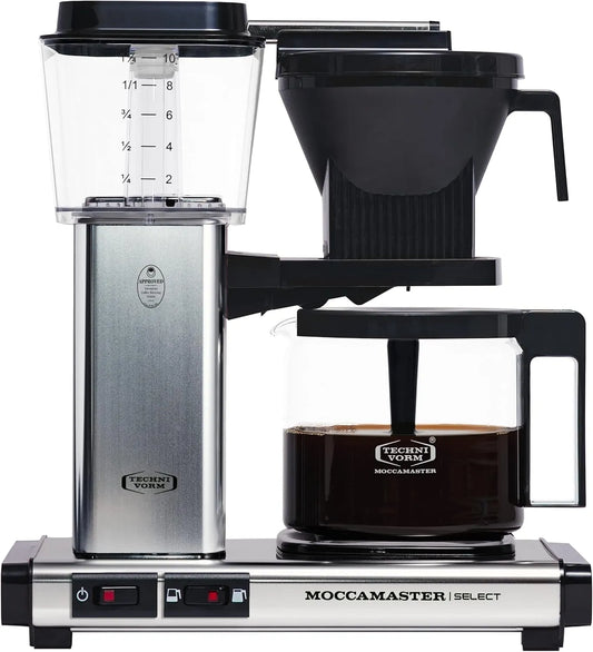 Kaffeemaschine, Fassungsvermögen 1.25 L, Moccamaster KBG Select, Kaffeefiltermaschine, Kaffeemaschinen, Polished Silver