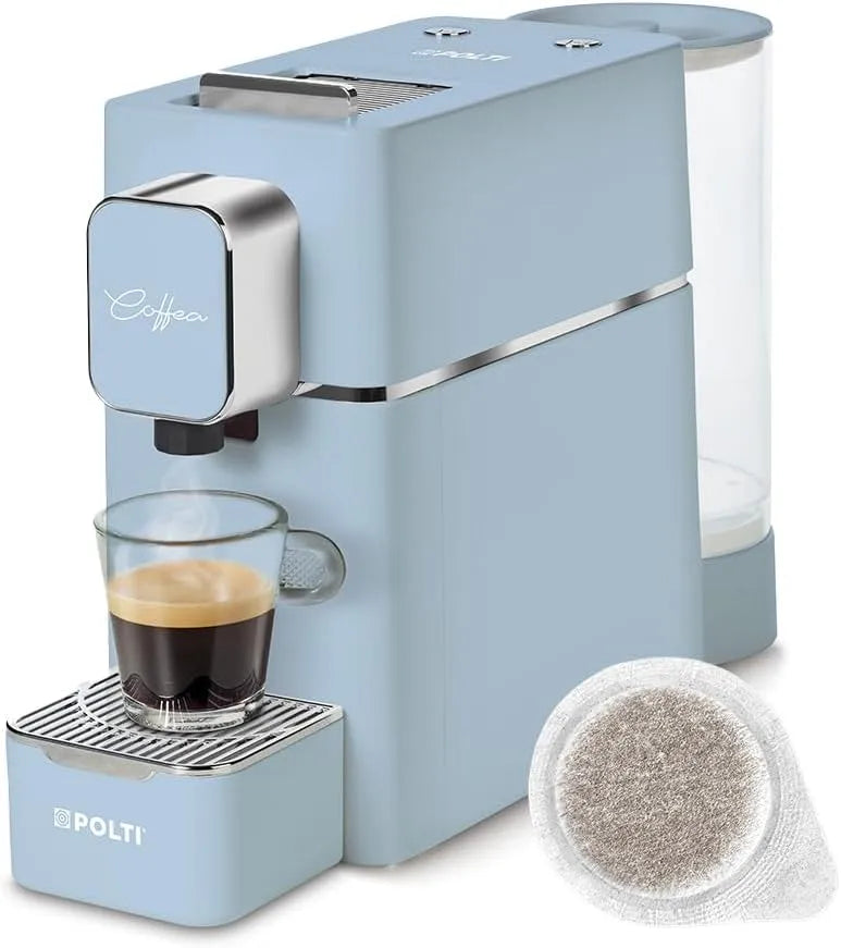Polti Espressomaschine S15LB, Tank 0,85 l, Coffea, Farbe Hellblau, 44 mm, Pumpendruck 19 bar, kompatibel mit E.S.E-Pads