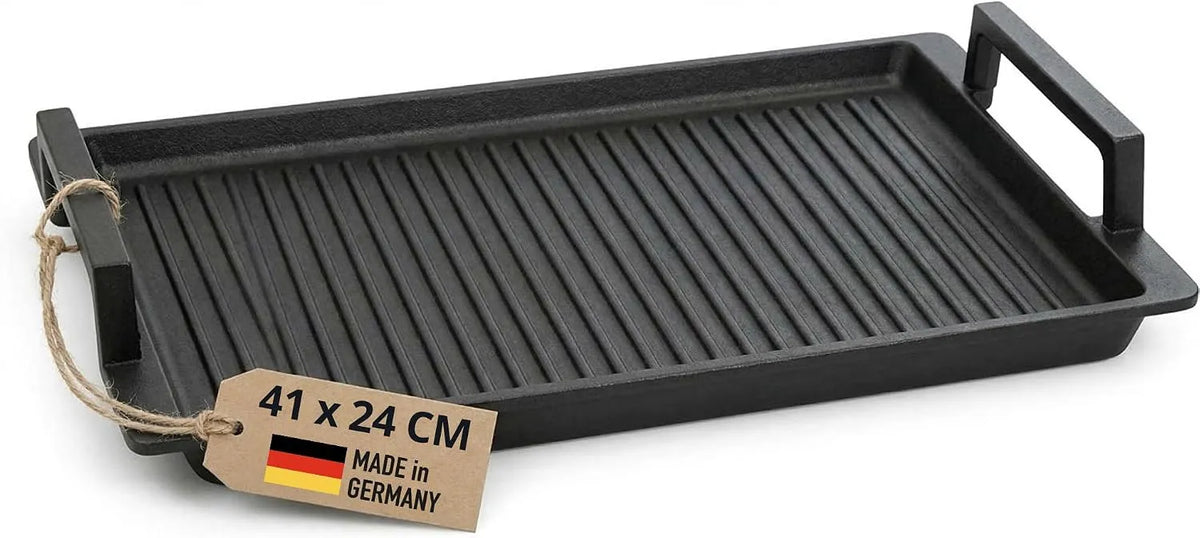 Gasgrill 4-fach-Antihaftbeschichtung, Lieblingspfanne Grillplatte BBQ 41x24 cm I