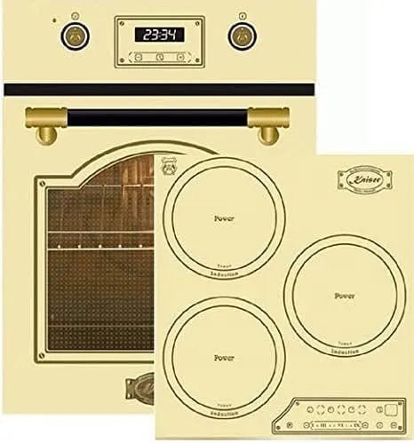 Backofen EH 4796 KCT 4795 Funktionen+60, Retro Einbaubackofen 45 cm, Fassungsvermögen 50 L, Breite 9 cm, 60 cm, Metallplatten Bronze,4 QickHeat Zonen