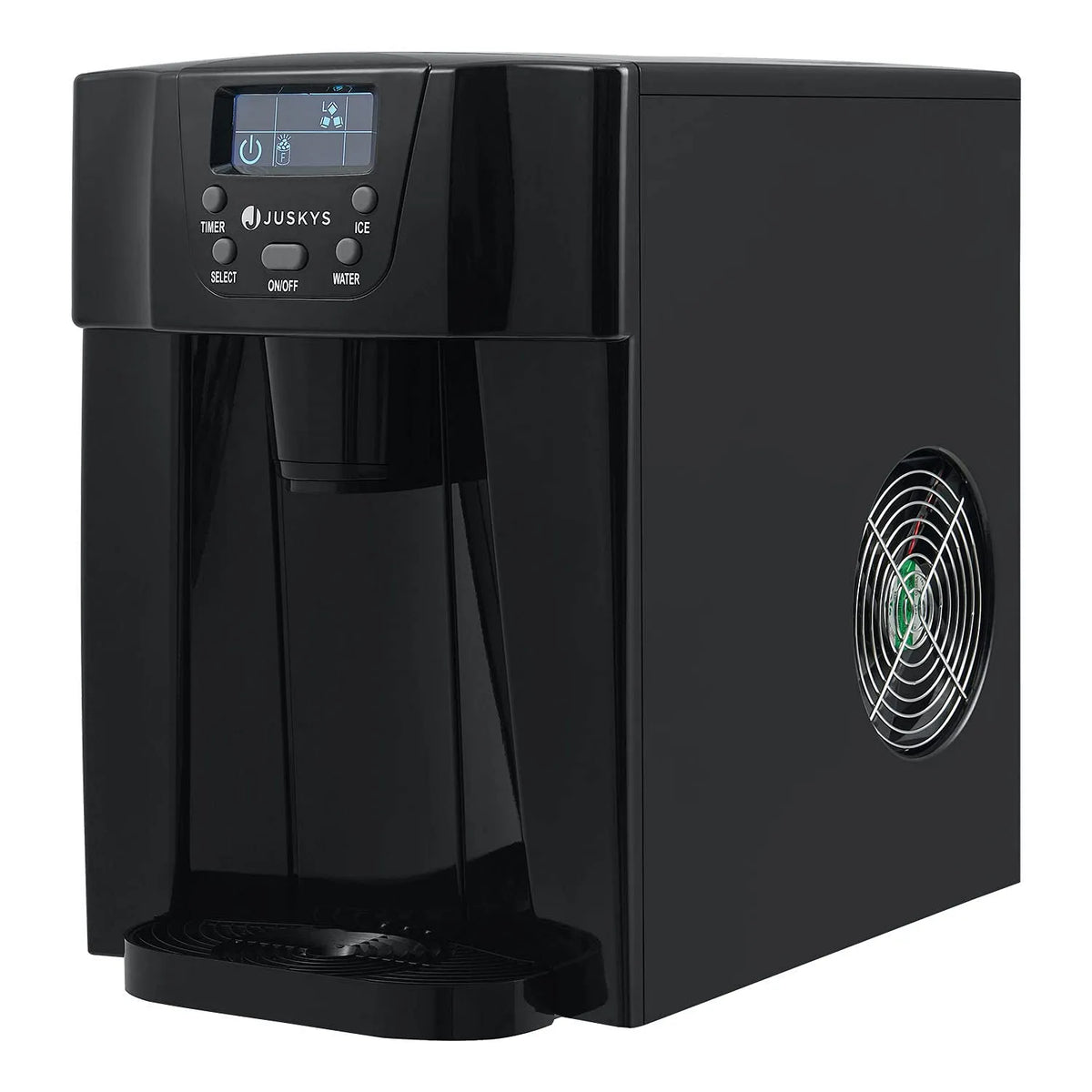 Modell mit Direkt-Spender & Timer PIM200L 2in1 Juskys Eiswürfelmaschine, bis 12kg, Eiswürfel in 6-10 Minuten, 2 Größen, Fassungsvermögen 2L Tank, Tag