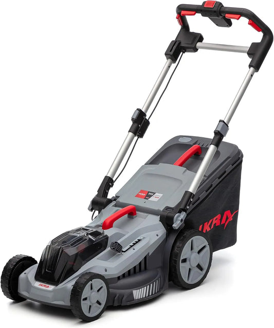 Bosch Rasenmäher 3in1 IB-LM 43 30-75mm, IKRA 36V Akku Mulchmäher, Rasenflächen bis 600m², Schnittbreite 43cm, Schnitthöhe, ohne Akku & Ladegerät