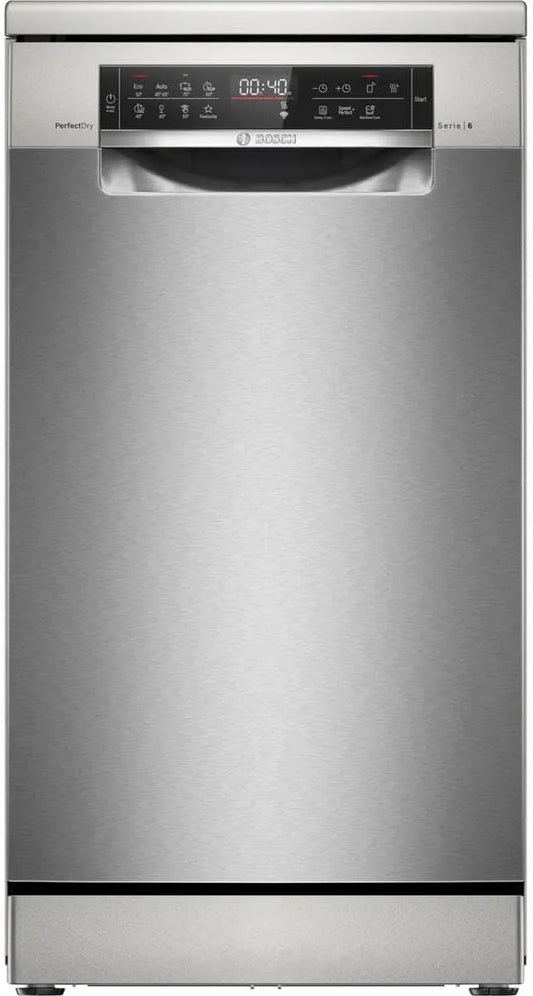 Bosch Geschirrspüler SPS6YMI14E, Spülmaschine mit Zeolith Trocknung, besonders leise, Favoritenprogramm, Serie 6, Smarter Freistehender 45 cm